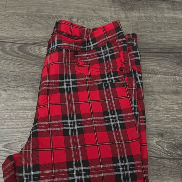 Sanctuary -  Christmas RED plaid leggings - WOMEN SMALL worn once - Picture 2 of 9